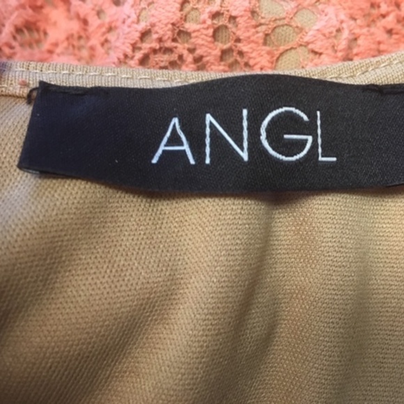 NEW ANGL Lace Deep V Neck Mini Dress NWOT - Picture 4 of 11